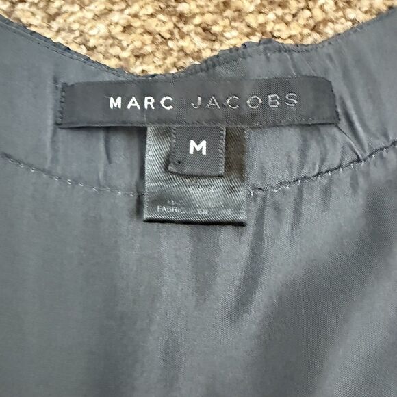 Marc Jacobs Midi Tiered Ruffle Side Ties Ruffle Deep V-Neck Dress Womens M - Picture 2 of 9